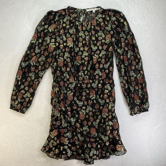 Veronica‎ Beard Robin Sheer Dress Size 6MSRP $650 - flaw on sleeve button hole